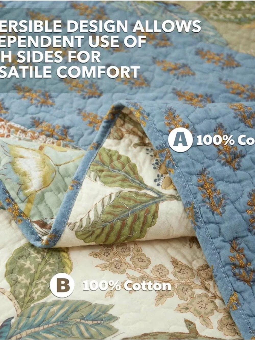 Quilted Patchwork Set in Teal and Sage